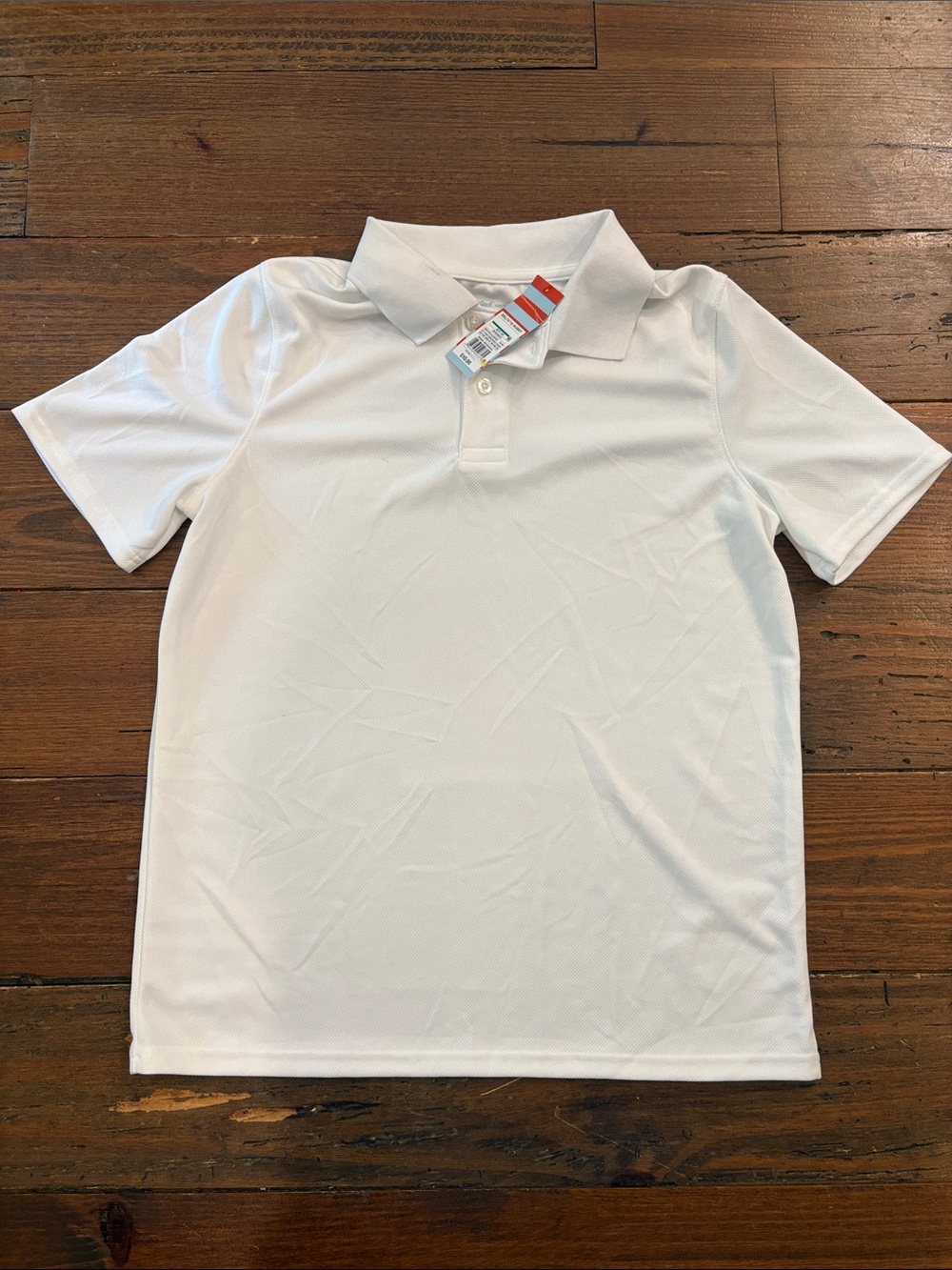 Cat & Jack School Uniform Moisture Wicking White Short Sleeve Polo